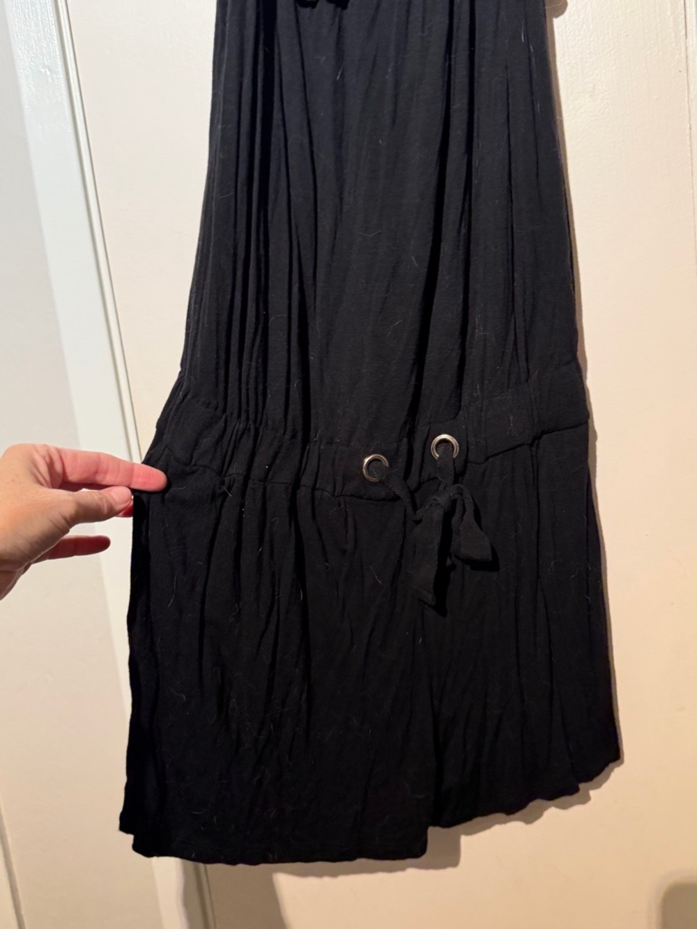 Black Ruffle Spaghetti-Strap Romper - Picture 3 of 4